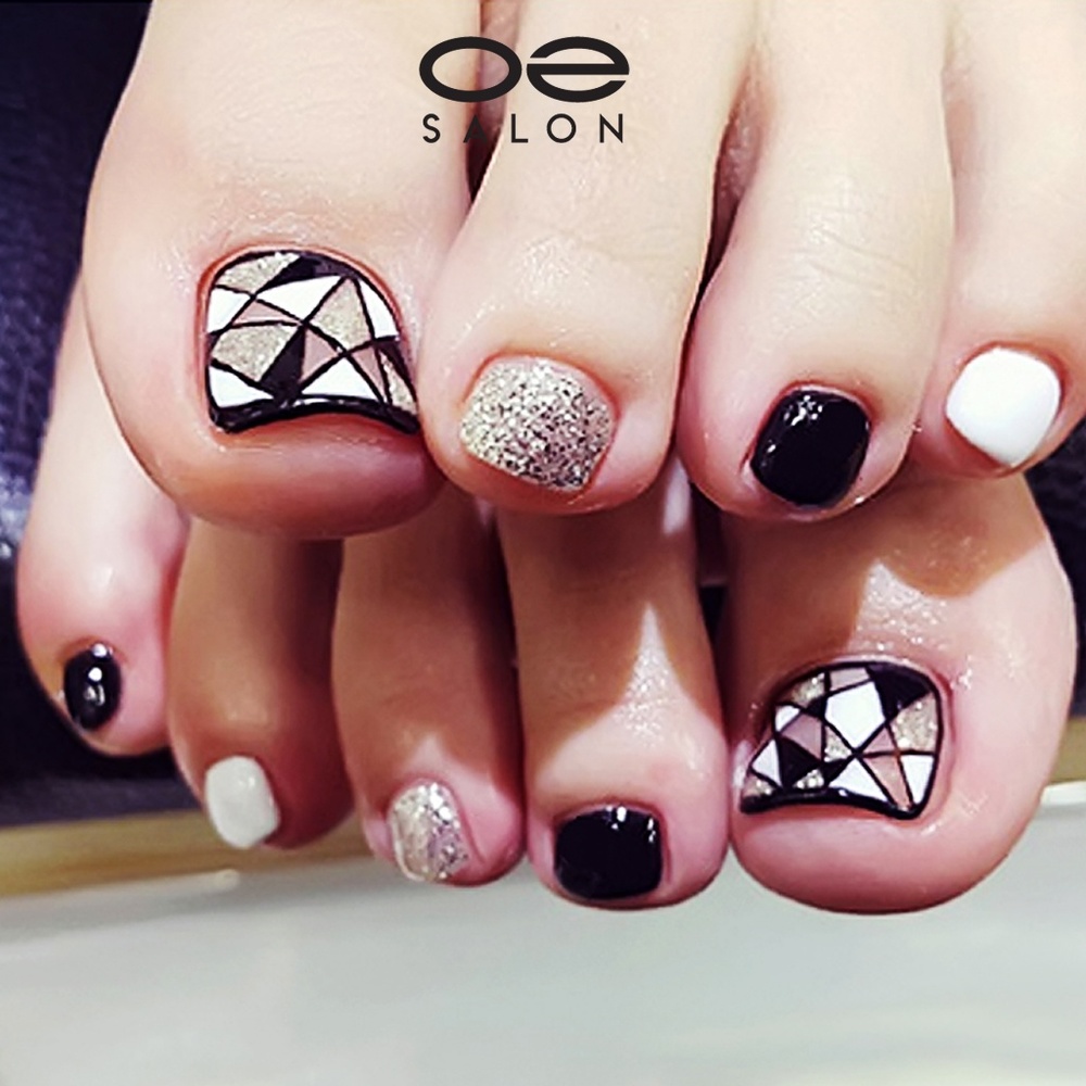 O2 Salon J26 Acrylic False Toe Nails(48 pcs/2 set)